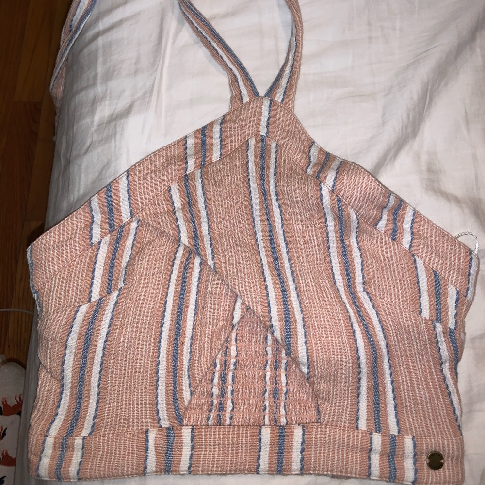 Rocky halter neck cropped shirt
